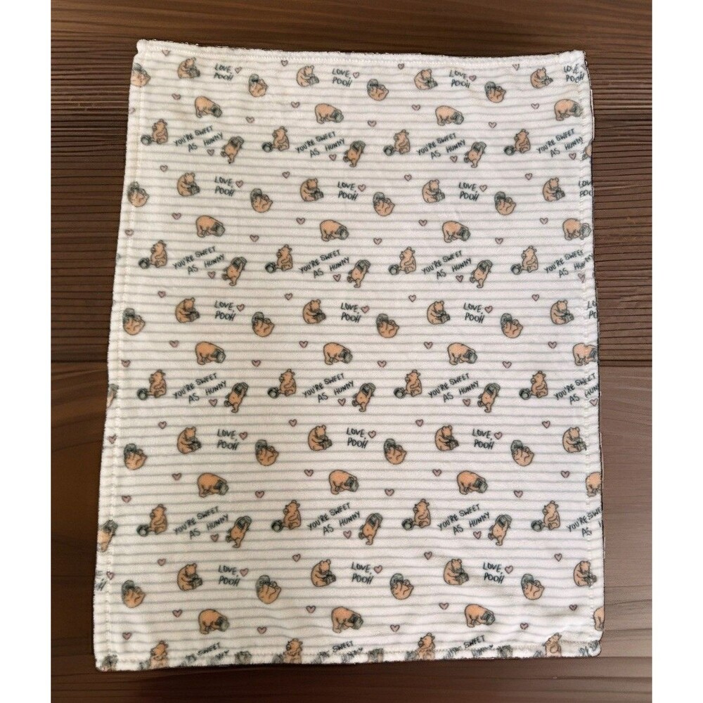 Winnie the Pooh Bear Collection Baby Blanket Sweet As Hunny Love Pooh 38x30